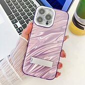 abordables Coques iPhone-téléphone Coque Pour iPhone 16 Pro Max Plus iPhone 15 14 Pro Max Plus iPhone 13 Pro Max Coque Arriere Avec Support Protecteur d&#039;objectif de caméra Antichoc Placage PC