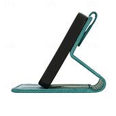 זול נרתיקים לאייפון-טלפון מגן עבור אייפון 16 iPhone 15 14 Pro Max Plus אייפון 13 12 11 Pro Max Mini מארז כרטיס ארנק מגנטי עם רצועת יד רגלית פרפר תבנית גאומטרית TPU עור PU