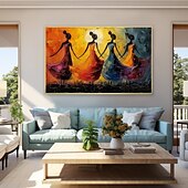 voordelige Schilderijen van mensen-balletdansers olieverfschilderij handgeschilderd canvas kunst sierlijke metgezellen abstract schilderij van twee vrienden moderne inrichting handgemaakte minimalistische kunstwerk olieverfschilderij