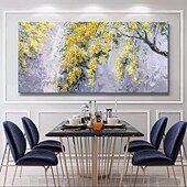 cheap Floral/Botanical Paintings-Mintura Handmade Tree Flowers Landscape Oil Paintings On Canvas Wall Art Decoration Modern Abstract Picture For Home Decor Rolled Frameless Unstretched Painting
