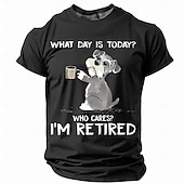 cheap Men&#039;s Funny T shirts-Men&#039;s Dog Funny Slang T shirt Short Sleeve T shirt 3D Print Crew Neck Shirt Retro Vintage Casual Street Casual Bar Black Blue Green Spring &amp; Summer Clothing Apparel S M L XL 2XL 3XL