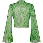 economico Cime-Retrò Vintage Anni &#039;70 Disco Crop Top Hippie Stampa Per donna Giorno dei Re Mascherata Festa / Sera Parata dell&#039;Orgoglio Mese dell&#039;orgoglio Adulti Top