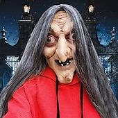 olcso Maszkok-Halloween Boszorkány Maszk Halloween Kellékek Felnőttek Férfiak Nők Unisex Horrorisztikus Ijesztő Jelmez Halloween Karnevál Könnyű Karneváli Jelmez a Walpurgis éjre