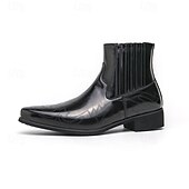 tanie Botki-męskie, zabytkowe, brązowe, skórzane botki z zachodnimi przeszyciami, stylowe i trwałe, idealne na codzienne i eleganckie okazje
