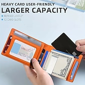Недорогие визитницы и футляры-Кошелек с блокировкой RFID, простой многофункциональный тонкий складной держатель кредитных карт, портативный мужской кошелек с передним карманом и зажимом для денег