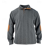 economico Felpe di base-Per uomo Felpa Nero Giallo Cachi Grigio scuro Colletto Mao Color Block Jacquard Collage Sportivo Giornaliero Per eventi Strutturato Streetwear Essenziale Informale Autunno inverno Abbigliamento Felpe