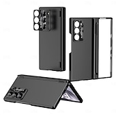 Недорогие Чехлы для Samsung-Чехол для телефона для Samsung Galaxy Z Fold 6 Z Fold 5 Z Fold 4 Z Fold 3 Задняя крышка с защитой экрана Магнитный Полноразмерный защитный Ретро броня PC