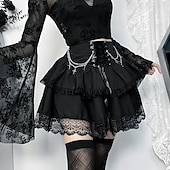 abordables Bas-Gothique Steampunk Jupe Bal Masqué Fille gothique Femmes Mascarade Soirée Adulte Jupe