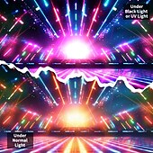 cheap Blacklight Tapestries-Blacklight Tapestry UV Reactive Glow in the Dark Glow Party Neon Party Ideas Hanging Tapestry Wall Art Mural for Living Room Bedroom