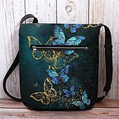 olcso Keresztpántos táskák-női pillangómintás crossbody táska - művészi kialakítású, állítható pánttal, hétköznapi és hétköznapi használatra