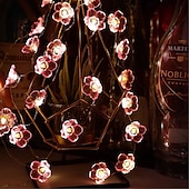 cheap Solar String Lights-4M 40LED Solar Cherry Blossom Mushroom Hazelnut Copper Wire String Lights Outdoor Waterproof Christmas Thanksgiving Garden Party Balcony Home Decoration