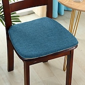 abordables Couverture de chaise de salle à manger-Coussin de chaise coussin de siège de chaise de salle à manger coussin de chaise en mousse à mémoire de forme antidérapant avec attaches dossier en caoutchouc antidérapant housse de siège en forme de