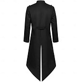 Χαμηλού Κόστους Εξωτερικά ενδύματα-Βιντάζ Πανκ  Γοθικό Παλτό του 18ου αιώνα Κοστούμι Cosplay Τάι Βαμπίρ Ευγενής Ραμμένη Ανδρικά Εβενέζερ Σκρούτζ Έλφ Στεampunk Χριστούγεννα Χάλοουιν Καρναβαλική Μασκαράτα Ρεν Φαίρ LARP Ανδρικό Τάι