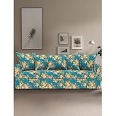 baratos Cobertura de Sofa-Capa de Sofá Floral 100% Algodão com Almofada de Algodão