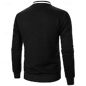 cheap Casual Jackets-Men&#039;s Lightweight Jacket Waffle Jacket Summer Jacket Transition Jacket Vacation Daily Pocket Spring &amp;  Fall Plain Fashion Classic Standing Collar Regular Black White Wine Navy Blue Khaki Jacket