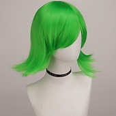 cheap Movie Character Wigs-Cosplay Costume Wig Inside Out 2 Straight Short Bob Wig Short Embarrassment Ennui Disgust Envy Sadness Synthetic Hair Kid&#039;s Multi-color St.Patrick&#039;s Day Wigs Halloween Wigs
