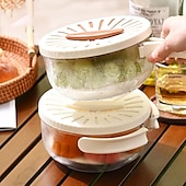 cheap Kitchen Storage-Fruit Strainer Colander Bowl Fruit Drain Basket with Lid Foldable Handle Cleaning Colander Plastic Refrigerator Crisper Kitchen Box Food Storage Container for Fridge Outdoor Picnic Pasta Salad Berry