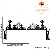 olcso Halloween függő és asztali díszek-halloween ajtókeret matricák - kísérteties bel- és kültéri dekorációk, beleértve a várat, a pókhálót és a sarokajtótáblákat, tökéletesek a kísértetház és a parti hangulathoz