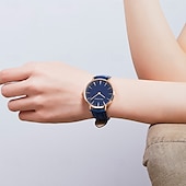 Χαμηλού Κόστους Ρολόγια Quartz-MINI FOCUS Γυναικεία Χαλαζίας Ρολόι Καρπού Δημιουργικό Μεγάλο καντράν Αδιάβροχη Δουλειά ΑΔΙΑΒΡΟΧΟ Δέρμα Παρακολουθήστε