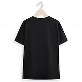 baratos Camiseta gráfica masculina-Homens Letra Pistola Camiseta T-shirt Algodão Manga Curta Gráfico Camisa Preto Branco Vinho Camiseta confortável Esportes Feriado Roupas de estilistas