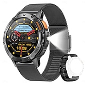 tanie Smartwatche-k65 smart watch 1,43 calowy ekran amoled bluetooth call latarka 530 mah outdoor men smart watch monitor zdrowia sportowego dla androida ios