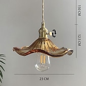 abordables Luces de isla-Lámpara colgante LED de 1/2/3 luces, lámpara colgante de vidrio vintage, candelabros ajustables en altura, ambiente sencillo, adecuado para pasillos de dormitorio, cafetería, loft, 85-265v