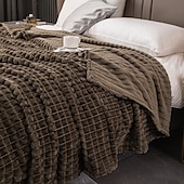 abordables Couvertures de lit-Couverture en velours de lait - ultra douce et soyeuse pour un confort luxueux, confortable et chaleureux, parfaite pour se blottir tissu durable de haute qualité avec une sensation de peluche design élégant qui met en valeur n&#039;importe quel décor de pièce