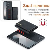 tanie Etui do telefonów Samsung-telefon Kılıf Na Samsung Galaxy Złóż 7 Złóż 6 Z Fold 5 Z Fold 4 Z Fold 3 Osłona tylna Z podpórką Magnetyczne Gniazdo karty Retro TPU PC Skóra PU