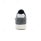 cheap Men&#039;s Sneakers-Men&#039;s Brown Canvas and Leather Sneakers with Lace-Up Design - Stylish and Comfortable for Casual and Sporty Wear