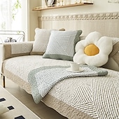 preiswerte Sofabezug-gesteppte Sofabezug aus Baumwolle mit geometrischem Muster im Boho-Stil, rutschfeste Sofahusse, Möbelschutz für Hunde und Haustiere