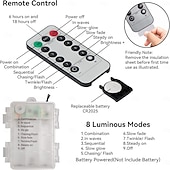 economico Luci di Halloween-8 pezzi di luci per appendere alberi da esterno con telecomando per cappello da strega di Halloween, 40 LED, alimentati a batteria, per feste di Halloween, giardino, cortile, balcone