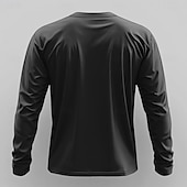 cheap Animal Print T shirts-Halloween Men&#039;s Cat Funny T shirt Long Sleeve T shirt 3D Print Crew Neck Shirt Designer Retro Vintage Street Casual Daily Black 1 Black 3 Black 2 Summer Spring Fall Clothing Apparel S M L XL XXL XXXL