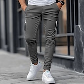 cheap Chinos-Men&#039;s Trousers Chinos Summer Pants Casual Pants Zipper Plain Comfort Breathable Full Length Casual Daily Holiday Fashion Basic Black Khaki Micro-elastic