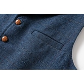 cheap Men&#039;s Vest-Men&#039;s Vest Waistcoat Daily Wear Going out Vintage Fashion Spring &amp;  Fall Buttons Polyester Comfortable Plain Single Breasted V Neck Regular Fit Deep Green Navy Dark Gray Light Grey Vest