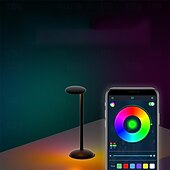 abordables Luces inteligentes-Luz Inteligente LED RGB Lámpara de Lectura Dimmable Lámpara de Mesa Luz Nocturna Controlada por Voz WIFI Inteligente Lámparas de Noche para Restaurante Dormitorio Mesita de Noche Funciona con Google