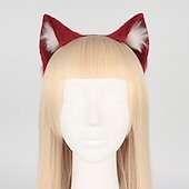 economico Accessori per acconciature-donne ragazze lolita peluche ornamenti per capelli orecchie di gatto animale fascia festa di carnevale cerchietti per capelli anime lupo orecchio cosplay oggetti di scena fantasiosi