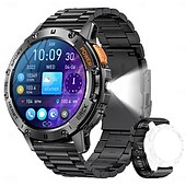 tanie Smartwatche-k65 smart watch 1,43 calowy ekran amoled bluetooth call latarka 530 mah outdoor men smart watch monitor zdrowia sportowego dla androida ios