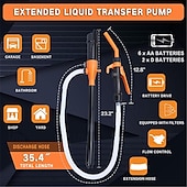 billiga Reparationsverktyg-bärbar batteridriven pump batteridriven pump för flytande vatten/bränsleöverföring med justerbar flödeskontroll  &amp; filterdesign 2,2 gallon per min för bensinhävertpump