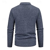 preiswerte Herren Strickjacke-Herren Strickjacke Kurzer Pullover Strickpullover Herren Pullover Gerippt Stricken Standard Knopf hoch Seitentaschen Bogengimpe V Ausschnitt Modisch Klassisch Freizeitskleidung Verabredung Bekleidung
