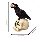 Недорогие Хэллоуинские висячие и настольные украшения-Стеклянная фигурка ворона на Хэллоуин из смолы - скульптура животного для стола, витрины и домашнего декора - жуткое украшение на Хэллоуин