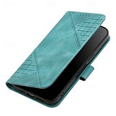 זול נרתיקים לאייפון-טלפון מגן עבור אייפון 16 iPhone 15 14 Pro Max Plus אייפון 13 12 11 Pro Max Mini מארז כרטיס ארנק מגנטי עם רצועת יד רגלית פרפר תבנית גאומטרית TPU עור PU