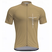 tanie Męskie koszulki-Męskie Koszulka rowerowa Graficzny Krótki rękaw Rower Tee Tshirt Top z 3 tylnymi kieszeniami Kolarstwo górskie Kolarstwie szosowym Szybkie wysychanie Suwak przedni Odprowadzające wilgoć Sport