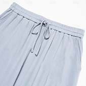 economico Pantaloni Elite da Uomo-Per uomo Pantaloni Semplice Lunghezza intera Casuale Quotidiano Azzurro Micro-elastico