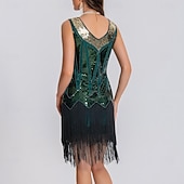 abordables Robes de Pratique-Danse latine Robe Paillettes Gland Fantaisie Femme Utilisation Entraînement Sans Manches Taille haute Polyester