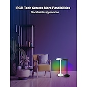abordables Luces inteligentes-Luz Inteligente LED RGB Lámpara de Lectura Dimmable Lámpara de Mesa Luz Nocturna Controlada por Voz WIFI Inteligente Lámparas de Noche para Restaurante Dormitorio Mesita de Noche Funciona con Google