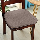 abordables Couverture de chaise de salle à manger-Coussin de chaise coussin de siège de chaise de salle à manger coussin de chaise en mousse à mémoire de forme antidérapant avec attaches dossier en caoutchouc antidérapant housse de siège en forme de