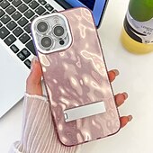 abordables Coques iPhone-téléphone Coque Pour iPhone 16 Pro Max Plus iPhone 15 14 Pro Max Plus iPhone 13 Pro Max Coque Arriere Avec Support Protecteur d&#039;objectif de caméra Antichoc Placage PC