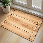 baratos Capacho-capacho tapete antiderrapante anel de árvore tronco 3d madeira log impressão área tapete tapete banho waterasorb para interior pátio ao ar livre quarto cozinha escritório