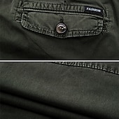cheap Cargo Pants-Men&#039;s Cargo Pants Joggers Tactical Pants Trousers Buttons Multi Pocket Elastic Cuff Plain Wearable Outdoor Daily Camping &amp; Hiking Fashion Classic Black Wine