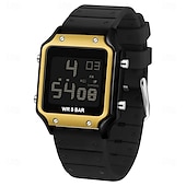 abordables Relojes digitales-Reloj electrónico de moda para hombre Sanda 2174, reloj despertador multifuncional deportivo resistente al agua 2024, reloj electrónico LED para hombre